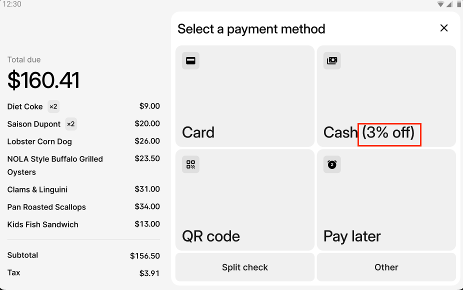 Cash Discount Percentage