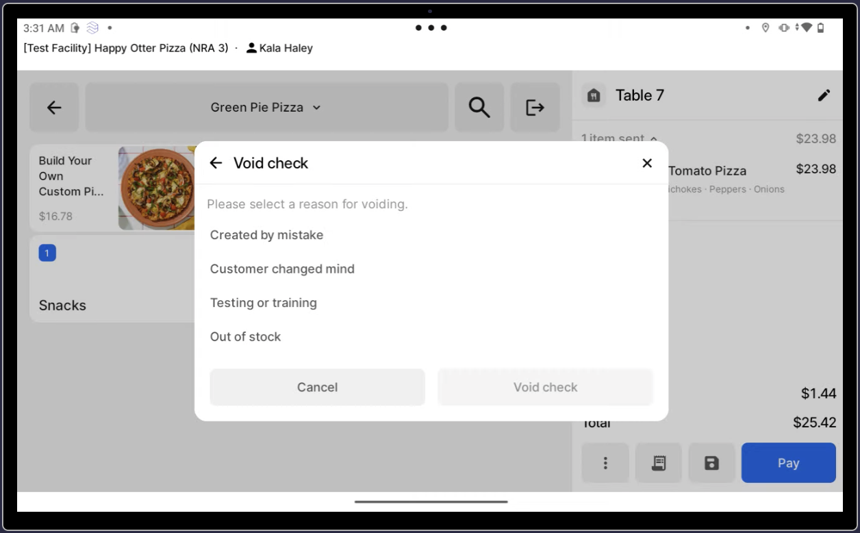 Otter POS: Check Options – Otter Help Center - US