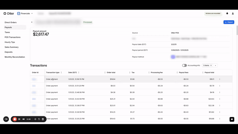 Payout Transaction Details GIF