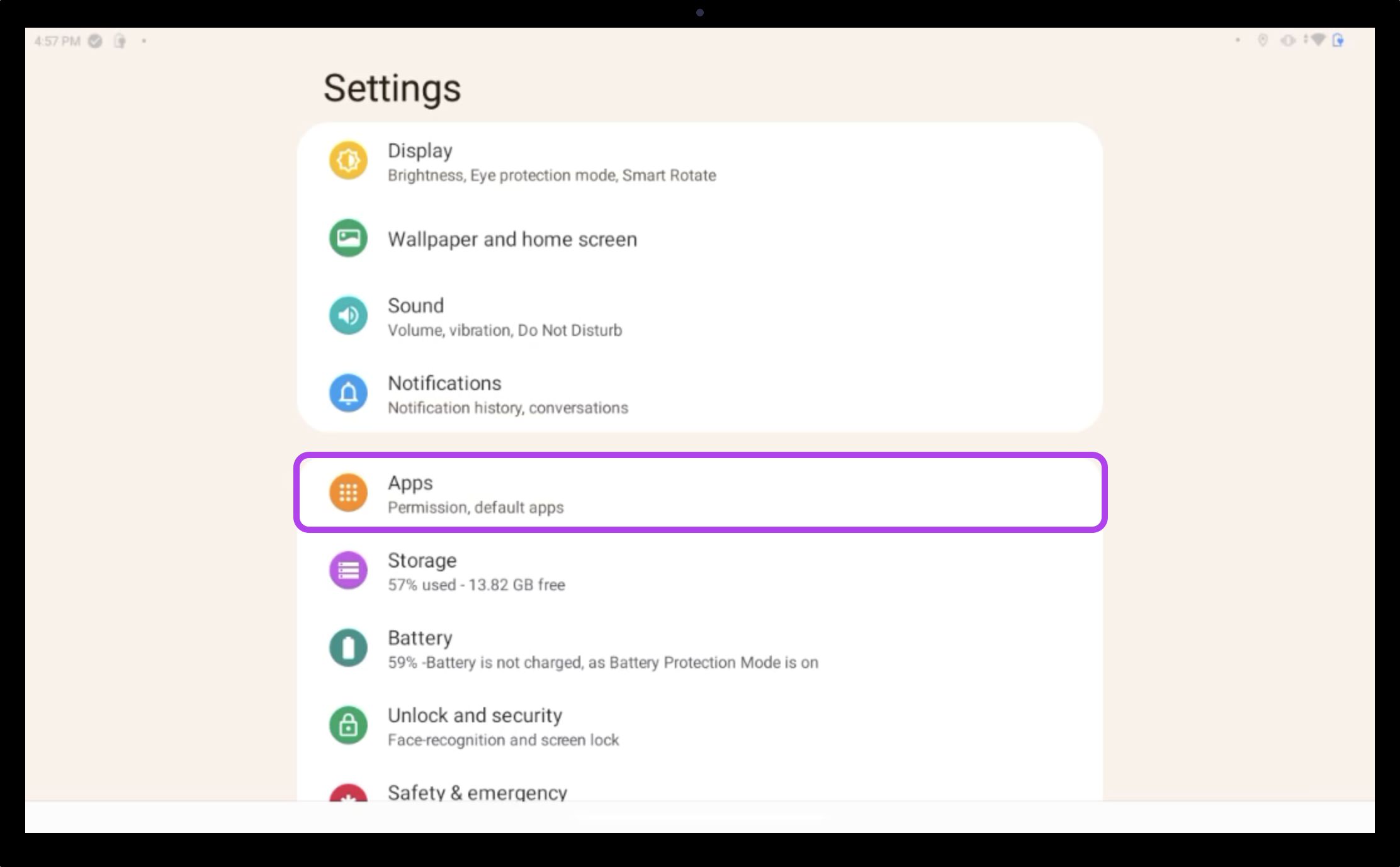 App Settings