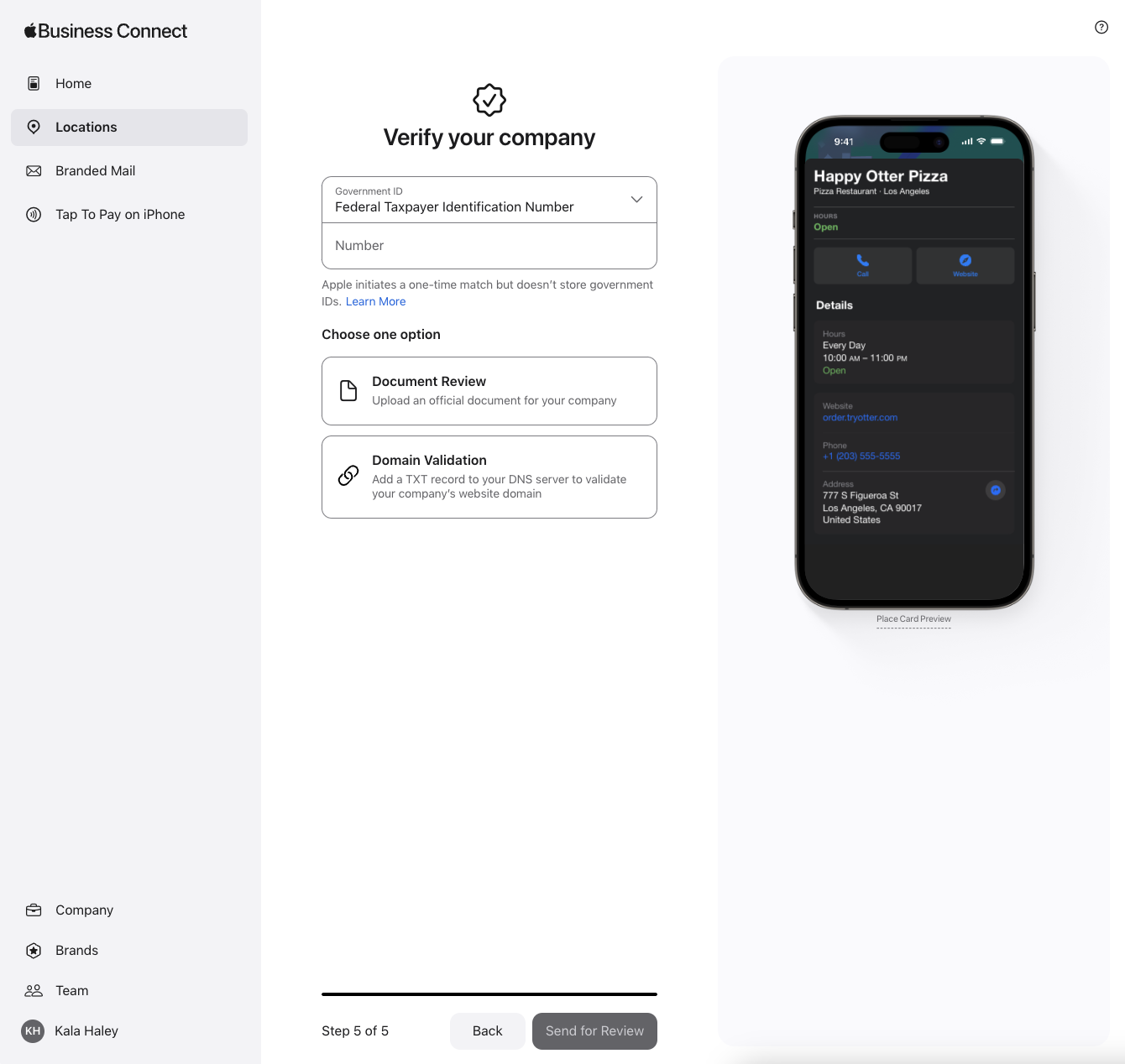 Verify your company