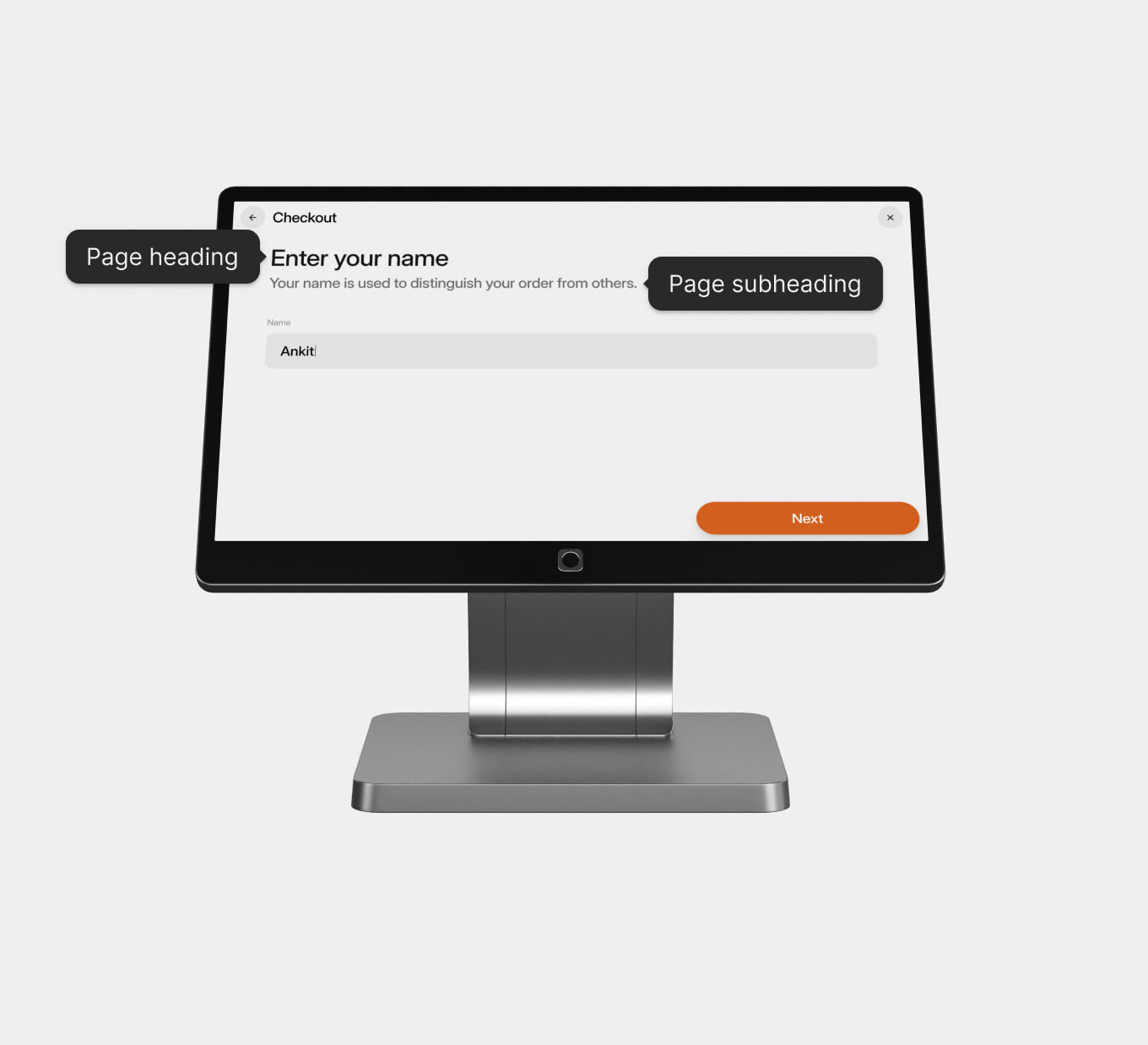 Name Screen Kiosk Settings [Landscape]