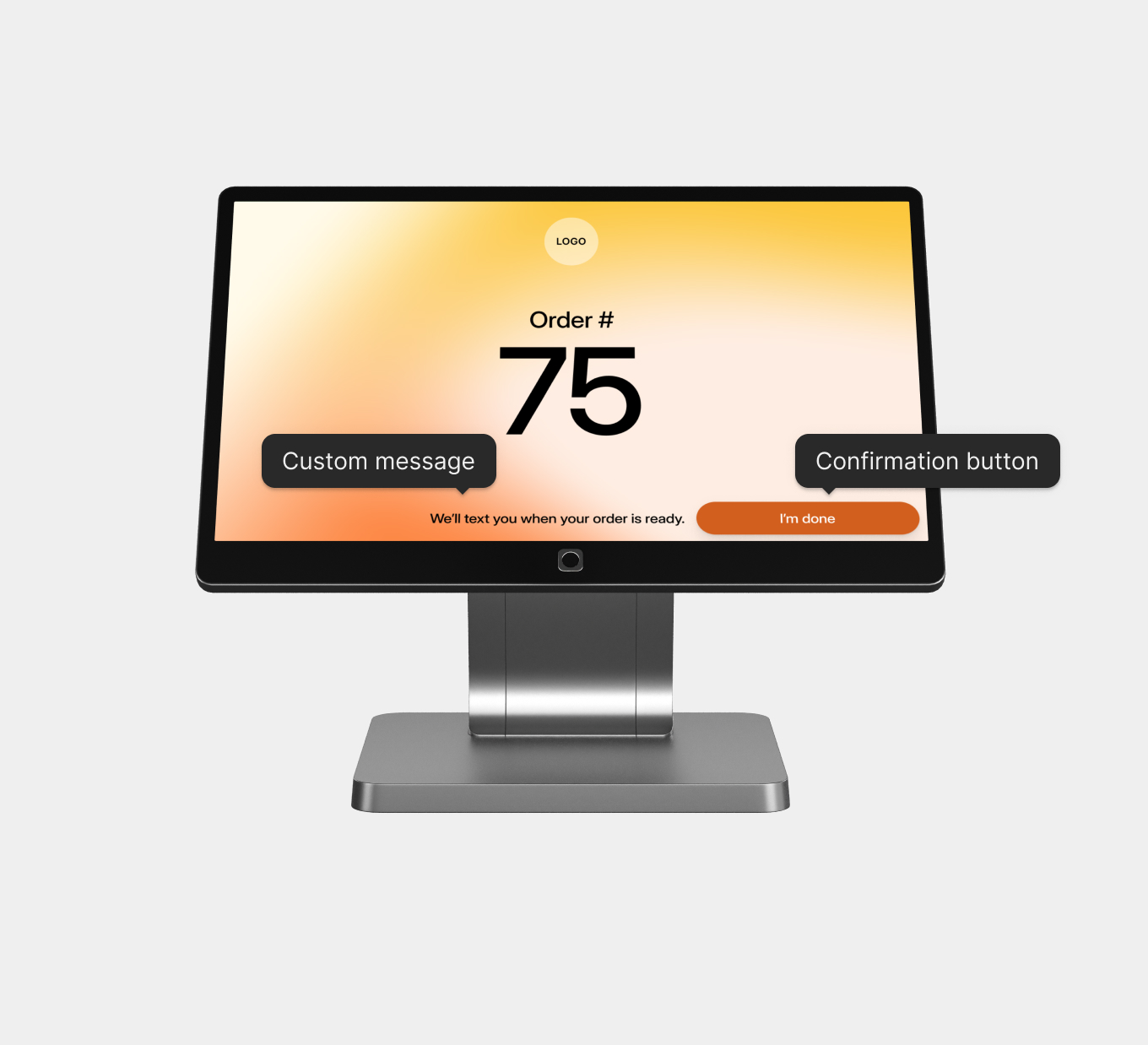 Confirmation Screen Kiosk Settings [Landscape]