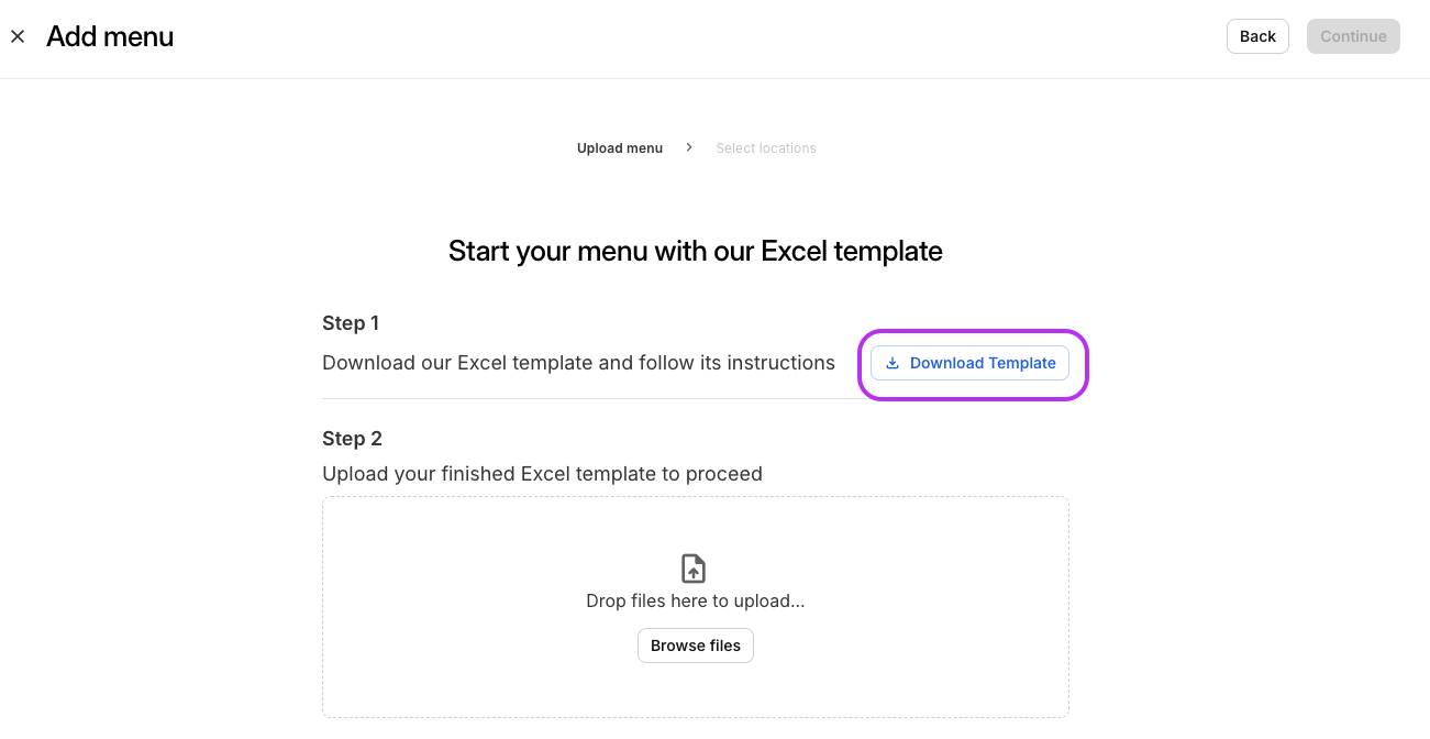 Excel Download Template