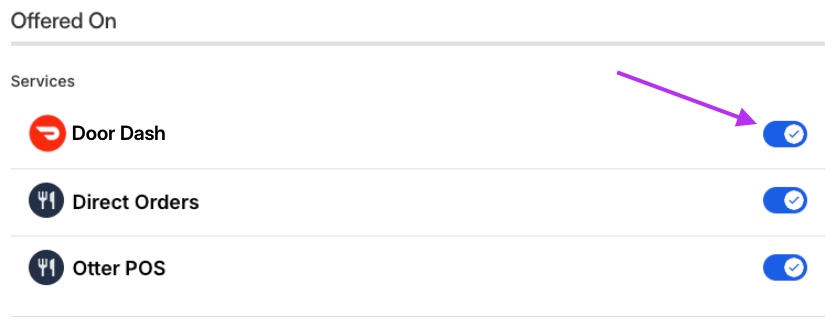 Category Offered On Section