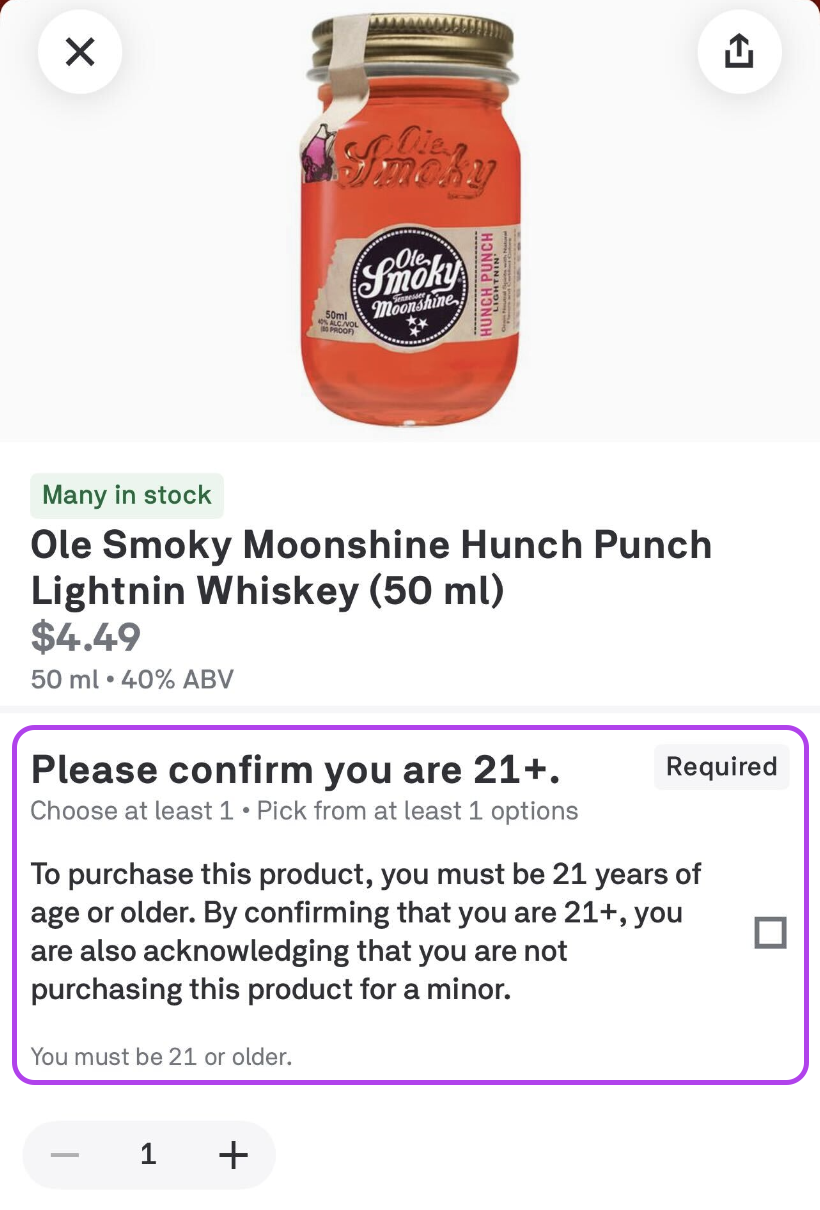 Uber Eats Alcohol Ex