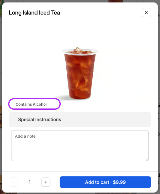 Online Ordering Alcohol EX