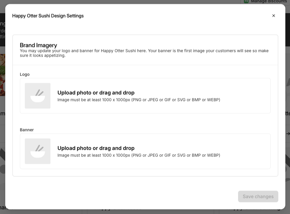 Upload Banner or Logo