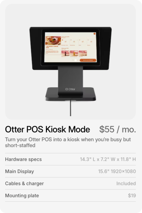 Otter POS Kiosk Mode