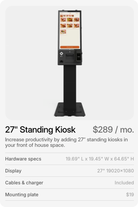 27" Otter Standing Kiosk