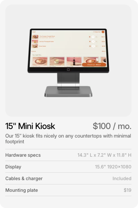 15" Otter Mini Kiosk