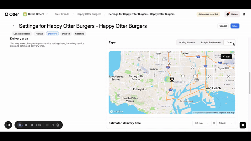 Delivery Zone Setting GIF