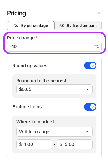 Negative Pricing Rule