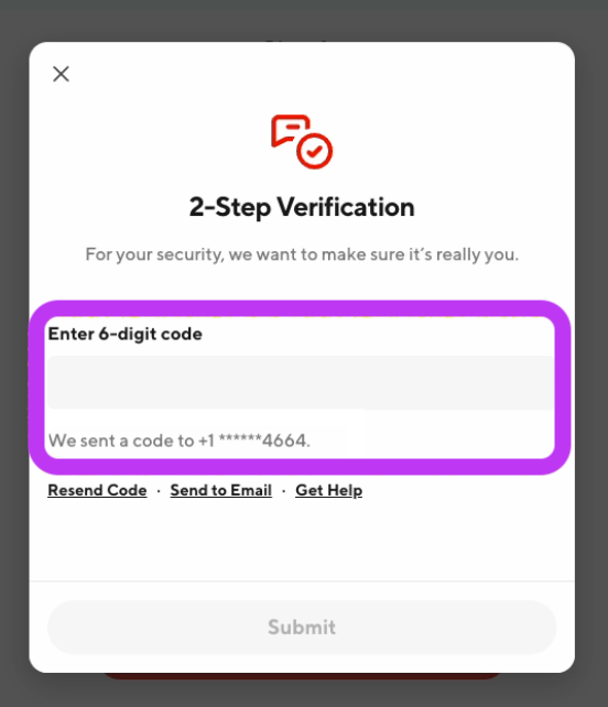 DoorDash 2FA