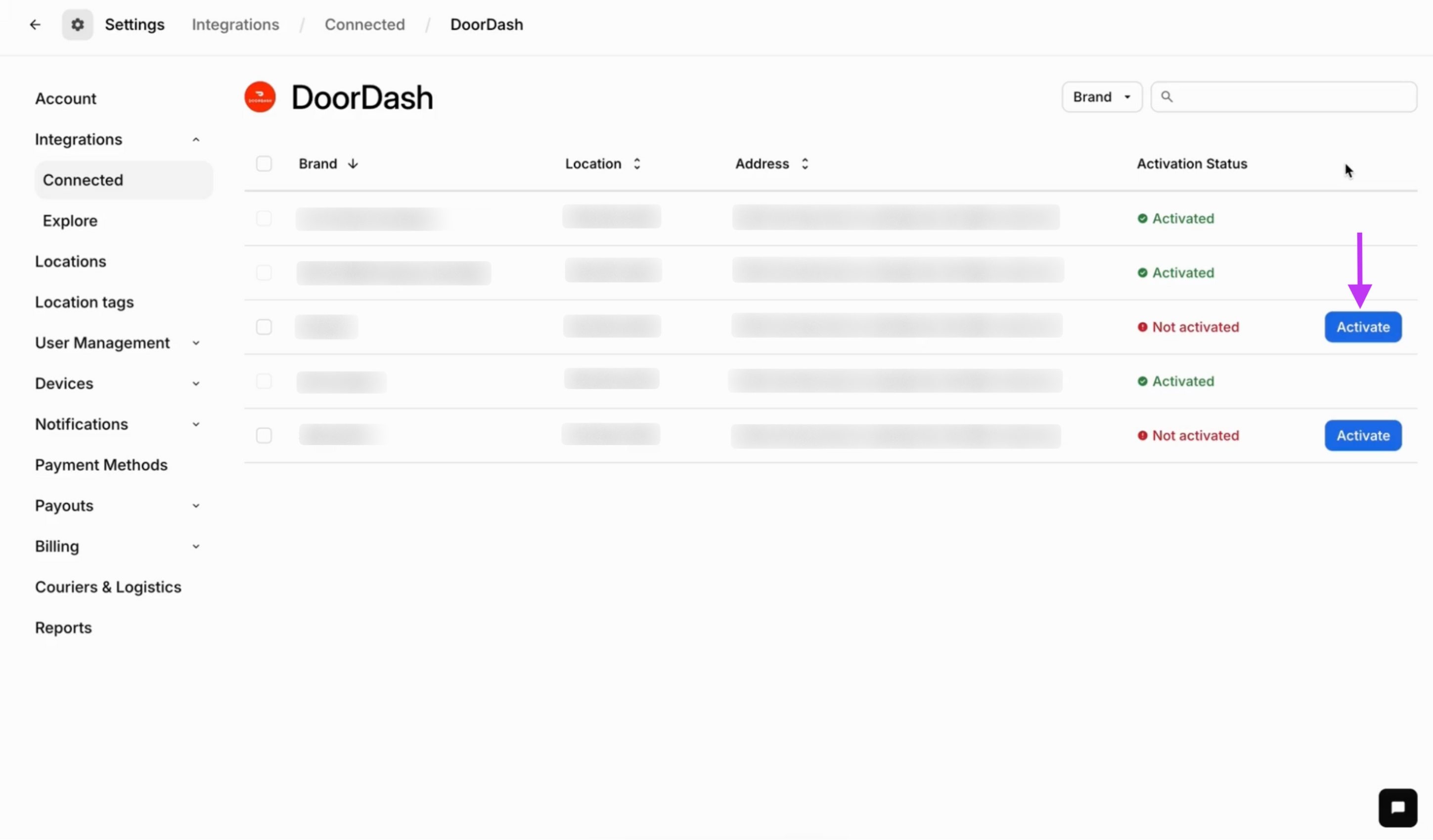 Activate DoorDash