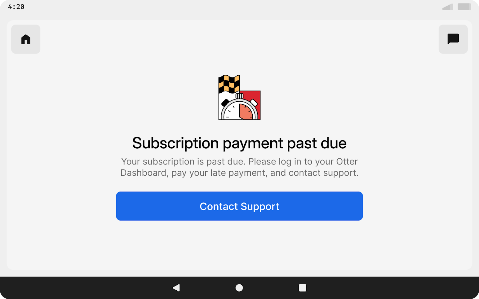 Subscription payment past due (Otter App)