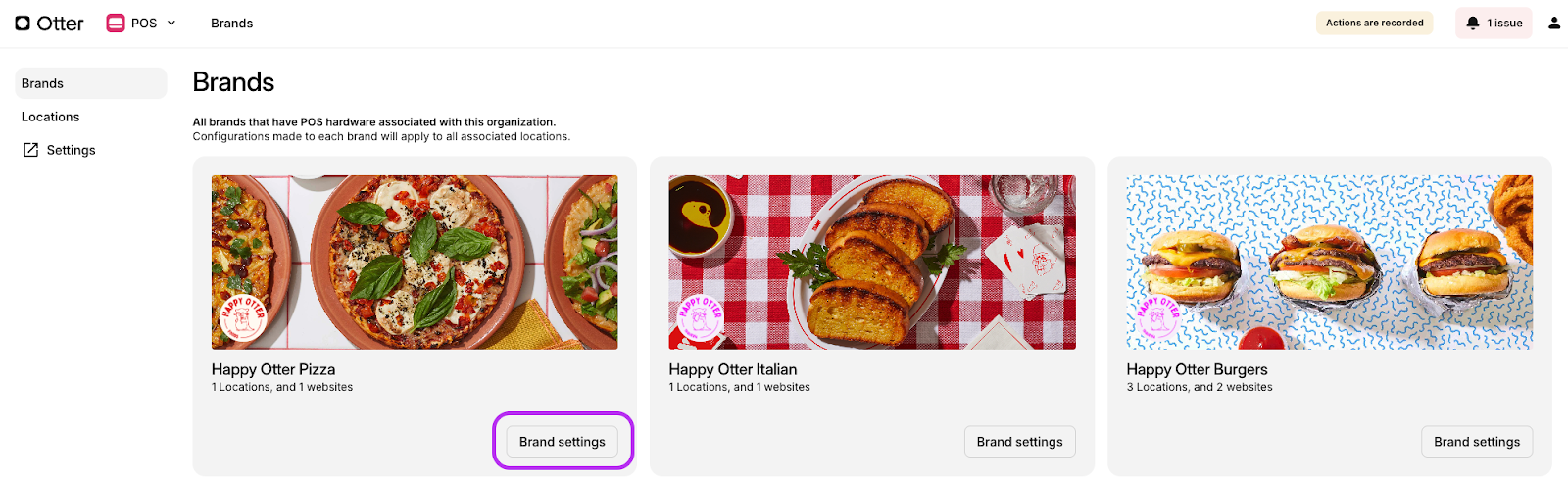 Brand POS Settings
