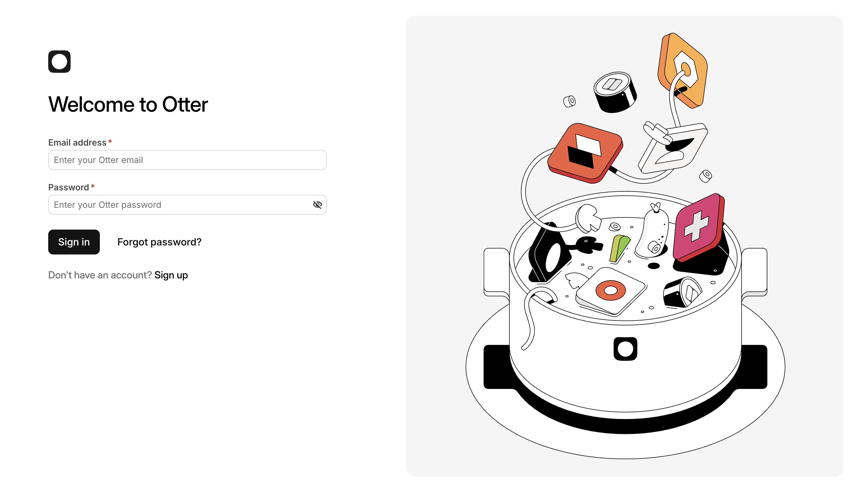 Log in to Otter Dashboard