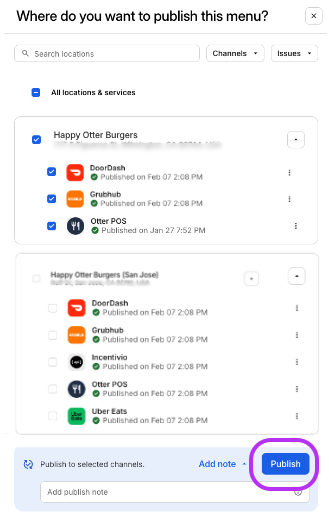 Botón de Confirmación de Publicación