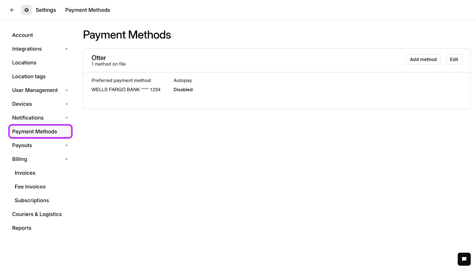 Payment Methods