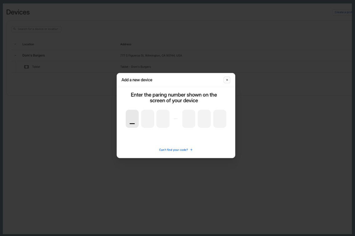 Emparejando un nuevo dispositivo en Otter Dashboard