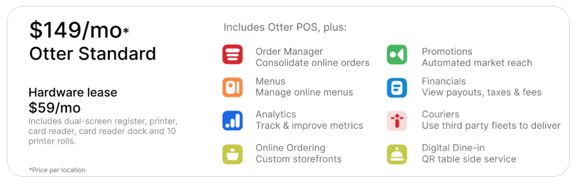 Otter POS Pricing