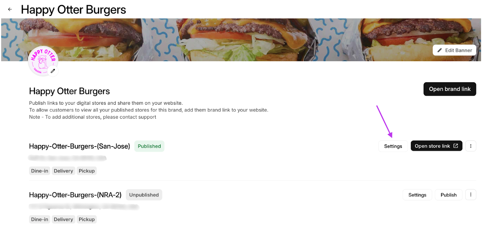 Configuración de la Tienda
