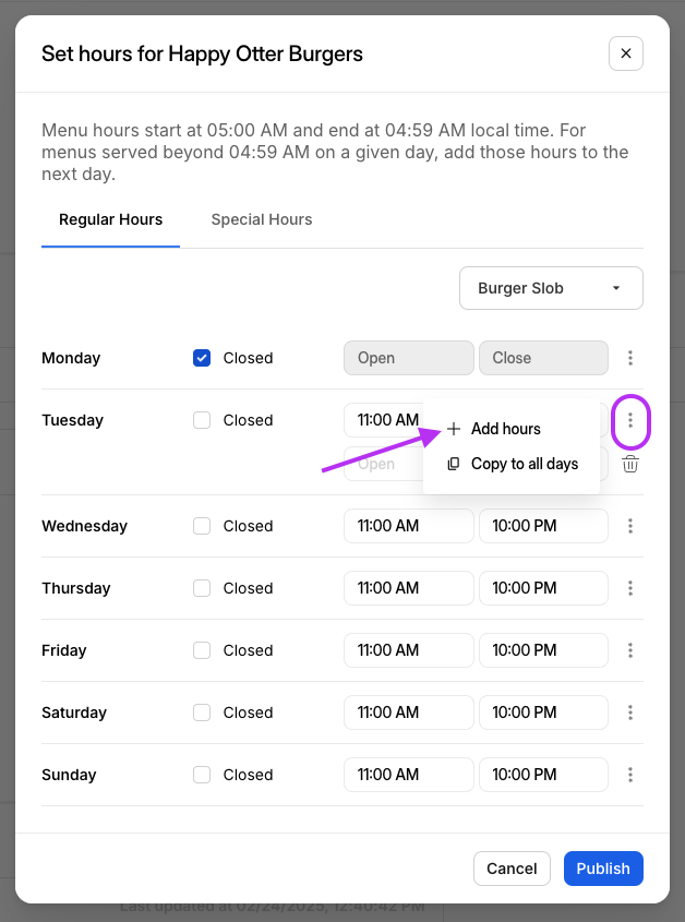 Add Extra Hours