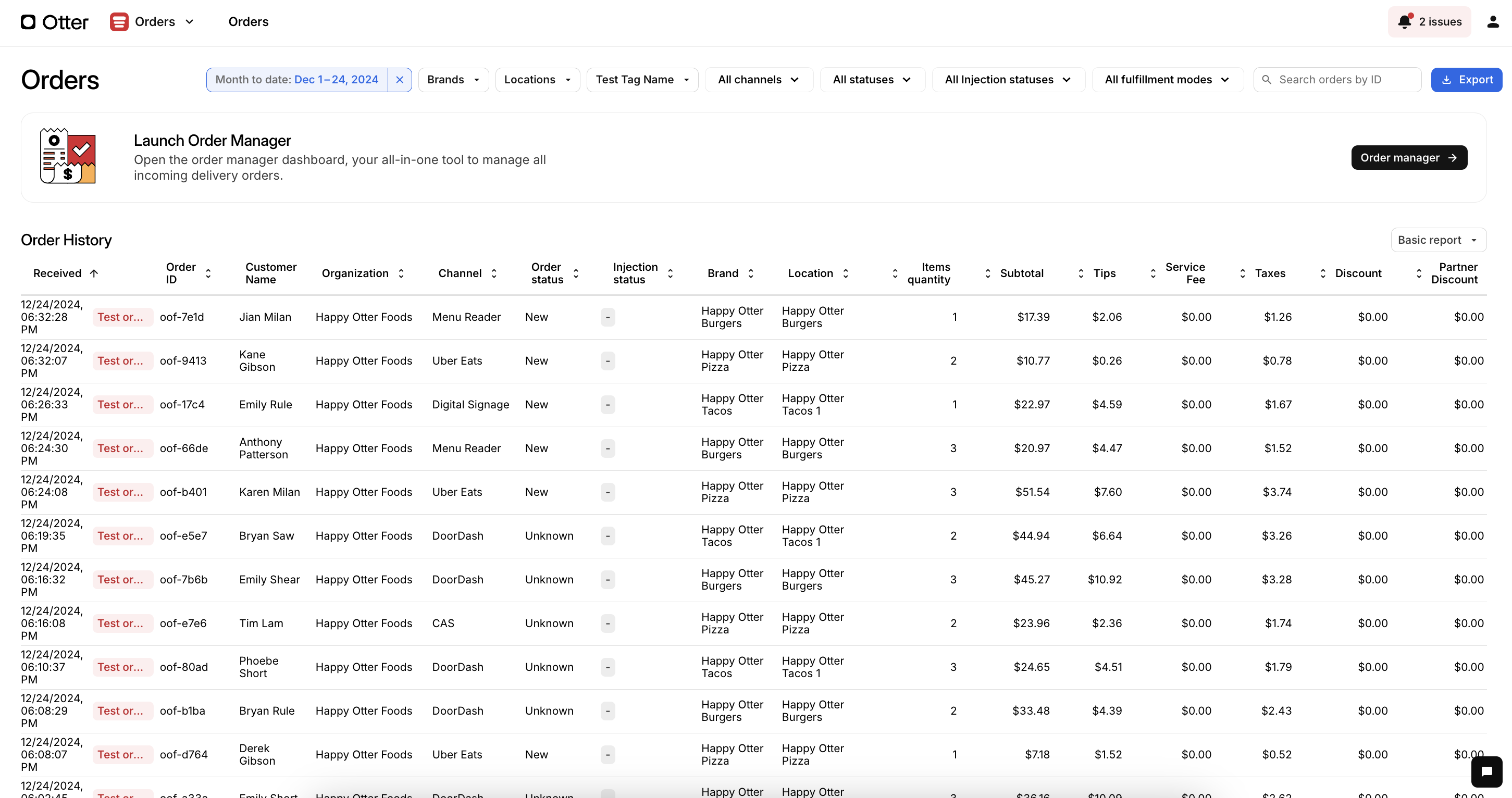 Orders App | Order History