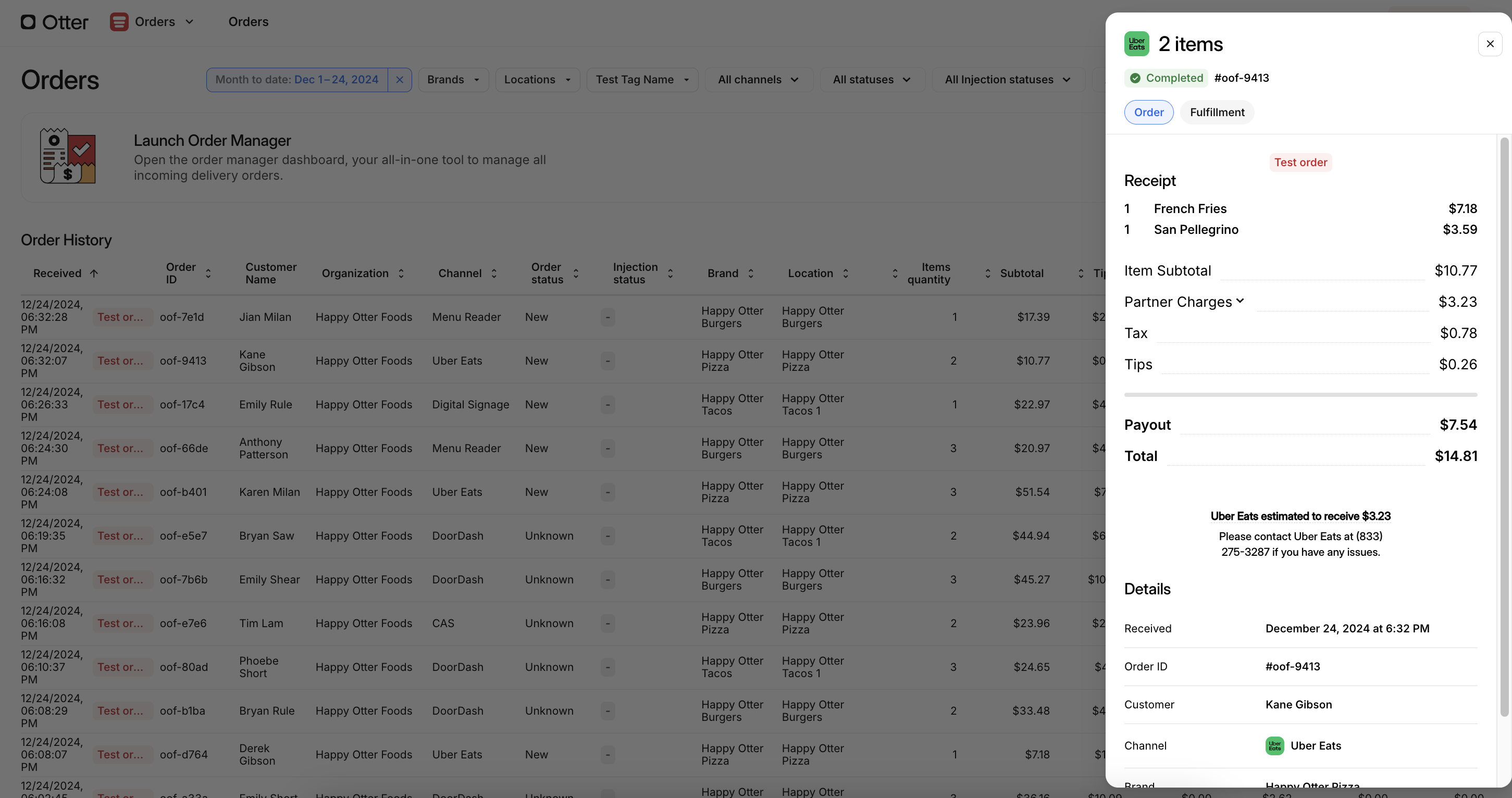 Order Details in Orders App