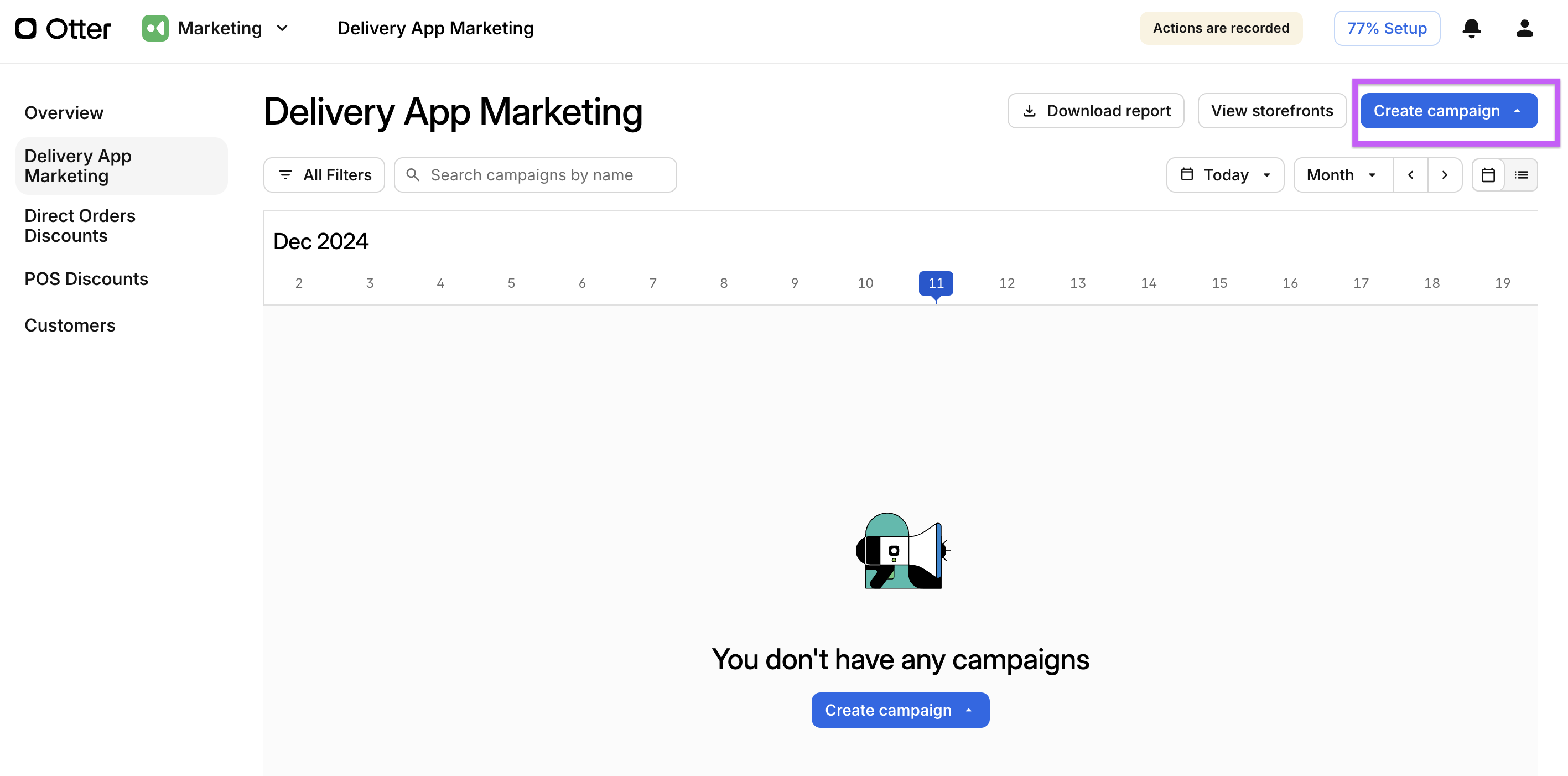 Create Campaign button