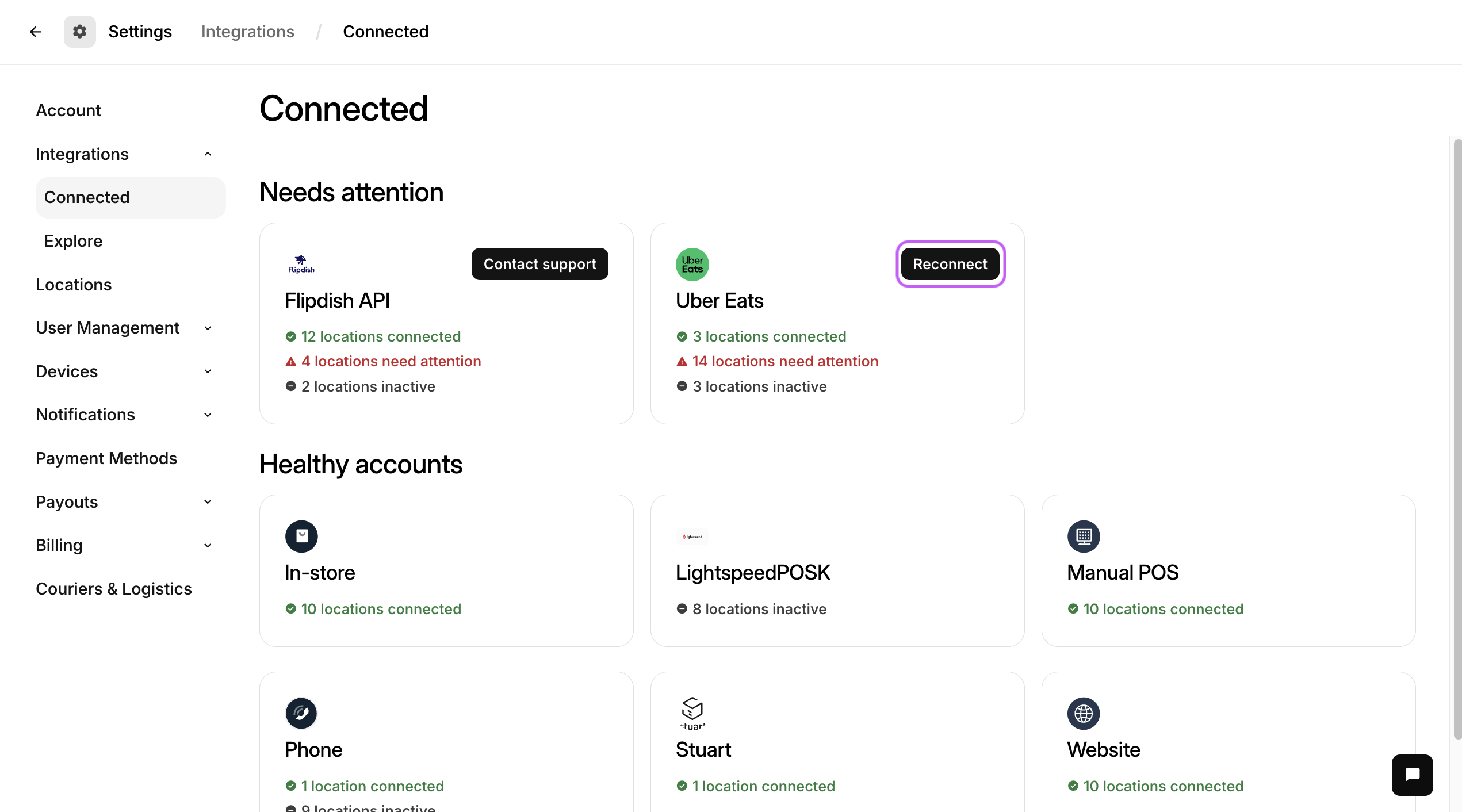 Reconnect Integrations