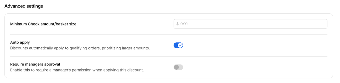 Configuración Avanzada de Descuentos
