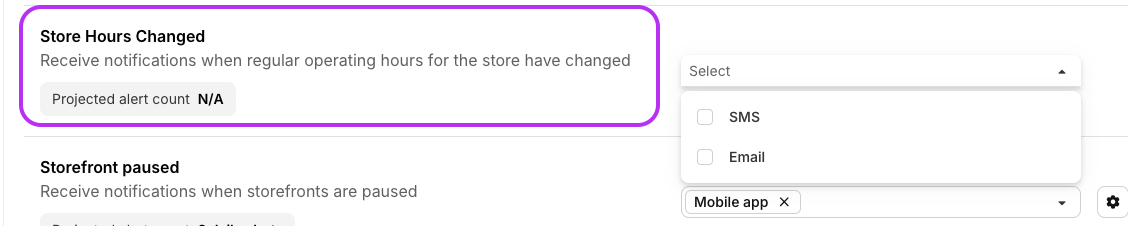 Store Hours Changed