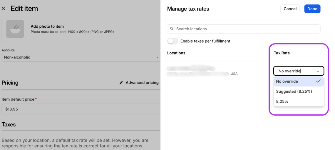 Tax Rate Selection