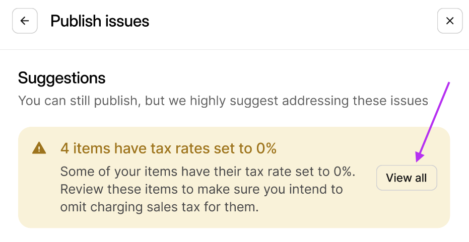 Erreur de taux de taxe 0
