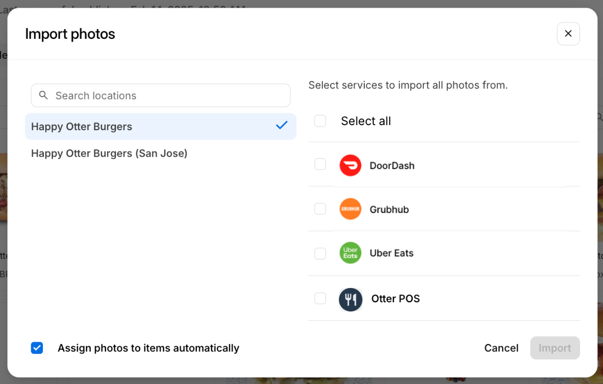 Photo Importr Platform Select