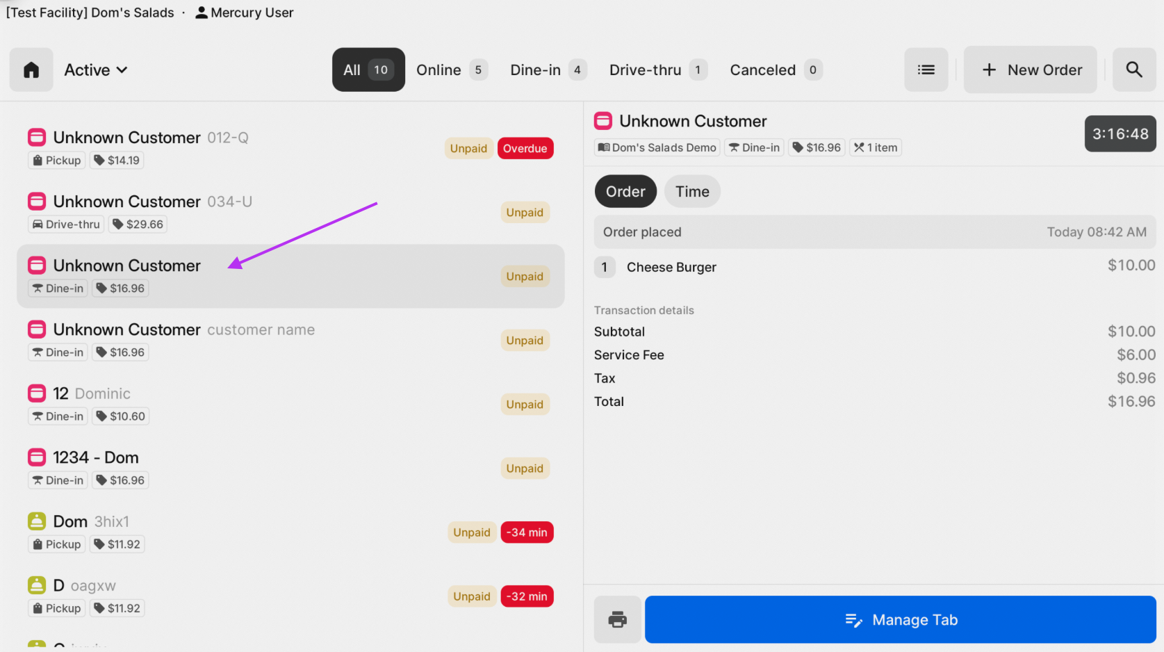 Select Order POS