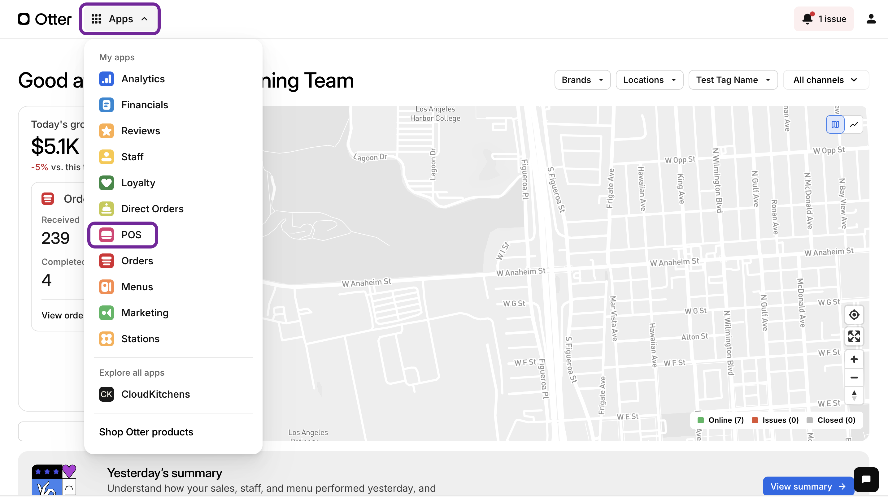 Sélectionnez l'application [POS]