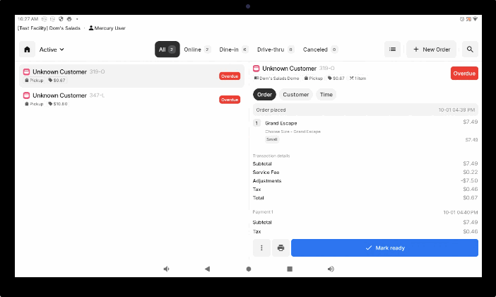 Recherche de commandes