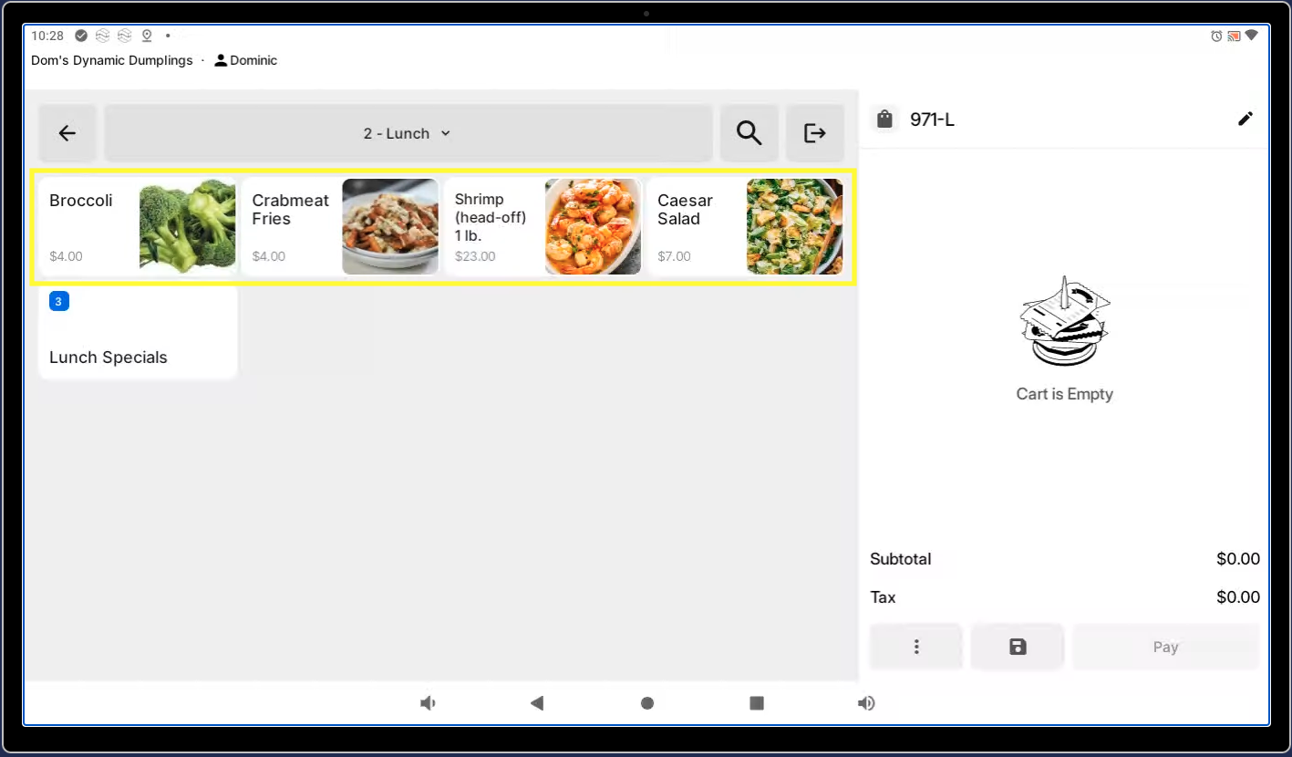 Articles de Menu en Vedette
