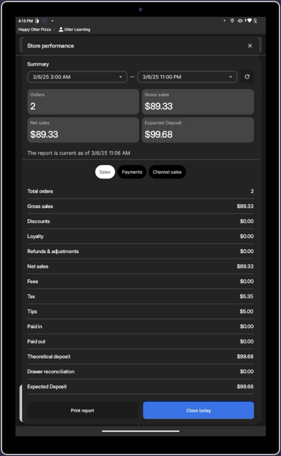 Ventes | Performance du magasin