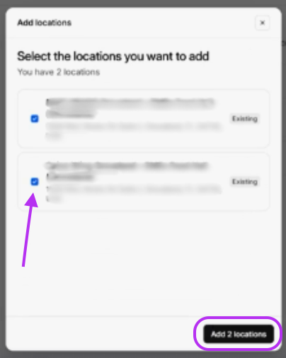 Uber Eats > Confirm Locations