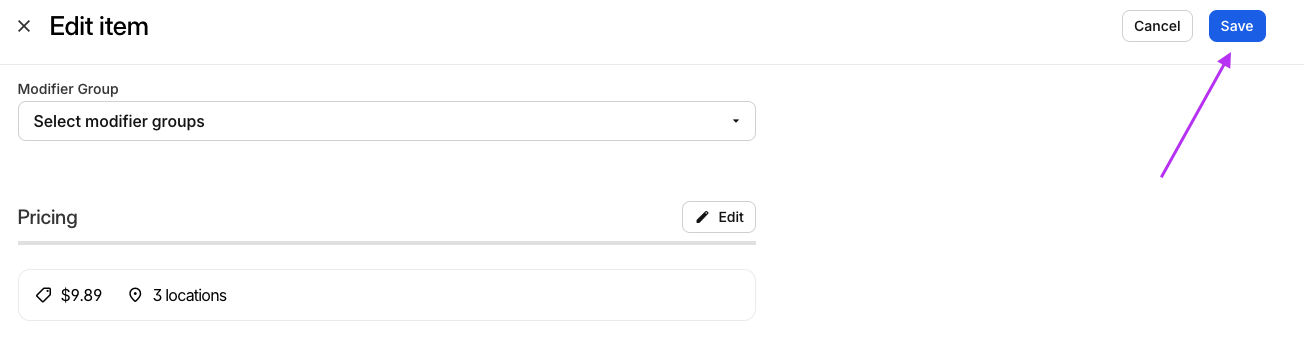 Guardar Edición de Precio