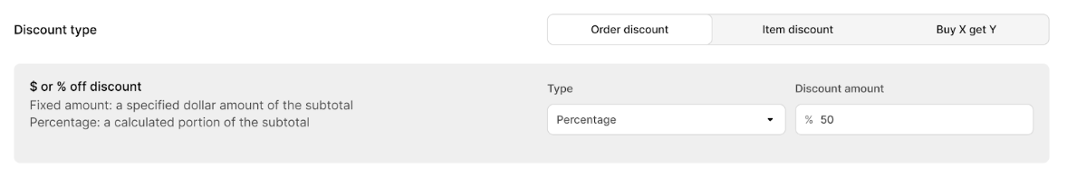 Order Discount