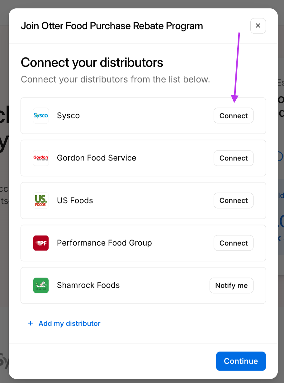 Connect Distributor- Rebates